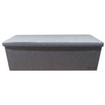 (Hampton & Stewart, Gray, Three-tier) Foldable Storage Bench